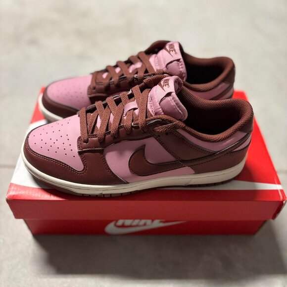 Wmns Nike Dunk Low Next Nature Pink Burgundy Red White DD1873-114 - Picture 2 of 8